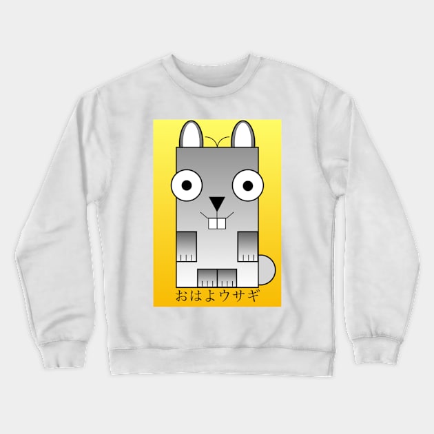 Good morning Rabbit Crewneck Sweatshirt by Kawahori1105